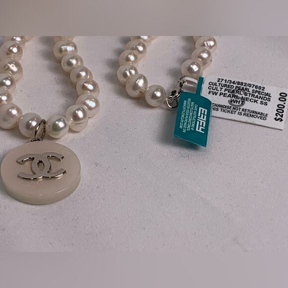 EFFY Cultured Freshwater Pearl 18" Necklace Chanel - Picture 4 of 10